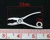 P011 - 10pcs. Antique Silver Pliers Charms Pendants - 24x11mm (1 inch)