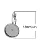E262 - 10 pcs. 304 Stainless Steel Earring Clips Settings Lever Back Bezels Cabochons - 8mm Glue Pad Setting