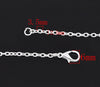 N064 - 12 pcs. Silver Plated Cable Chain Link Necklaces 18" - (3.5 x 2.5mm) - Lobster Clasps - Claw Clasps