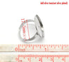 RB014 - 10 pcs. Silver Tone ADJUSTABLE Cabochon Setting Bezel RING bases settings - Ring Size 7 US - Glue Pad 20mm