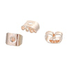 E296 - 500 pcs (250 Pairs) Rose Gold Plated Ear Nuts - 5mm x 4mm - Earring Stoppers! - Butterfly Design