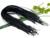 N033 - 100 pcs. Black Organza Ribbon Waxen Cord Necklaces - 17 inch