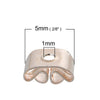 E296 - 500 pcs (250 Pairs) Rose Gold Plated Ear Nuts - 5mm x 4mm - Earring Stoppers! - Butterfly Design