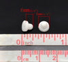 E023A - 500 pcs (250 Pairs) White Rubber Earring Back Stoppers Nuts - 6mm x 6mm - Round