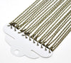 N065 - 12 pcs. Antique Bronze Textured Chain Link Necklaces 16" - (3.5mm x 2.5mm Links) - Lobster Clasps - Claw Clasps