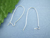 E298 - 200 pcs (100 Pairs) Silver Plated Kidney Earwire Earring Hooks - 38x16mm - LARGE (1.5 inch x 0.63 inch)