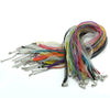 N034 - 15 pcs. Assortment of Organza Ribbon Waxen Cord Necklaces- 17 inch (43 cm)
