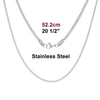N066 - 1 pc. Stainless Steel Foxtail Chain Necklace 20 1/2" - THICK - 52.2cm - Lobster Clasp - Claw Clasp - Hypoallergenic! Tarnish Resistant!