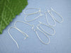 E298 - 200 pcs (100 Pairs) Silver Plated Kidney Earwire Earring Hooks - 38x16mm - LARGE (1.5 inch x 0.63 inch)