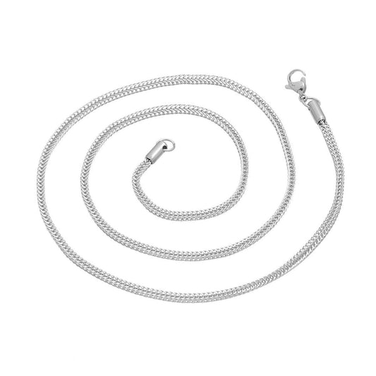 N066 - 1 pc. Stainless Steel Foxtail Chain Necklace 20 1/2" - THICK - 52.2cm - Lobster Clasp - Claw Clasp - Hypoallergenic! Tarnish Resistant!