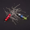 A007 - 560 pcs. 304 Stainless Steel Flat, Eye, Ball Head Pins - 30mm, 40mm, 50mm - Assortment Mix - 0.6mm, 0.7mm - 8 Styles