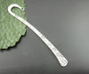 BK-AS1 - 5 pcs. - Antique Silver Flower Metal Bookmark Hooks 124mm (4.9 in) - 12.4 cm - Hole Size: 1.5mm