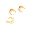 BA002 - 10 pcs. 304 Stainless Steel Gold Plated Pinch Clip Bails for Pendants and Beads - 10mm x 10mm - Tarnish Resistant