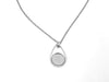 B117 - 3 pcs. 304 Stainless Steel Silver Tone Chain Necklaces - 20" (50.8cm) - 12mm Bezel - Teardrop Style