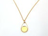 B118 - 3 pcs. 304 Stainless Steel Golden Chain Necklaces - 20" (50.8cm) - 12mm Bezel - Teardrop Style
