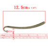 BK-AB1 - 5 pcs. Antique Bronze Bookmark Hooks - Blanks - 125mm (4.92 inch)