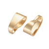 BA012 - 10 pcs. 304 Stainless Steel Gold Plated Pinch Clip Bails for Pendants and Beads - 7mm x 4mm - Hole: 6mm x 3mm