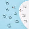 BA019 - 10 pcs. 304 Stainless Steel Silver Tone Pinch Clip Snap Bails for Pendants and Beads - 10mm x 7mm - Tarnish Resistant