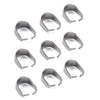 BA019 - 10 pcs. 304 Stainless Steel Silver Tone Pinch Clip Snap Bails for Pendants and Beads - 10mm x 7mm - Tarnish Resistant