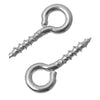 BA064 - 100 pcs. 304 Stainless Steel Silver Tone Screw Eyes Bails Top Drilled - 10mm x 4mm - Tarnish Resistant!