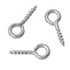 BA064 - 100 pcs. 304 Stainless Steel Silver Tone Screw Eyes Bails Top Drilled - 10mm x 4mm - Tarnish Resistant!