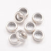 BD021 - 20 pcs Antique Silver Tone METAL Smooth Rondelle Spacer Beads - 11mm - Large Hole: 7.5mm - Fits European Cords and Paracord!