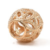 BD055 - 10 pcs. KC Gold Metal Filigree Floral Ball Spacer Beads - 10mm - Large Hole: 4.5mm - Fits European Cords and Paracord!