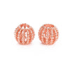 BD142 - 20 pcs. Rose Gold Metal Bubble Round Ball Spacer Beads - 10mm - Large Hole: 4.5mm - Fits European Cords and Paracord!