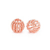 BD142 - 20 pcs. Rose Gold Metal Bubble Round Ball Spacer Beads - 10mm - Large Hole: 4.5mm - Fits European Cords and Paracord!