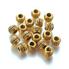 BD175 - 50 pcs Antique Gold Carved METAL Rondelle Beads - 9mm x 7mm - Large Hole: 4.5mm - Fits Paracord and European Cords!