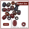 BD243 - 3 pcs Indian Agate Smooth Gemstone Natural Stone Barrel Spacer Beads - 16mm x 12mm - Large Hole: 4.5mm - Fits European Cords and Paracord!