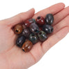 BD243 - 3 pcs Indian Agate Smooth Gemstone Natural Stone Barrel Spacer Beads - 16mm x 12mm - Large Hole: 4.5mm - Fits European Cords and Paracord!