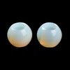 BD280 - 10 pcs White Smooth Gemstone Natural Stone Round Spacer Beads - Opalite - 12mm - Large Hole: 5.5mm - Fits European Cords and Paracord!