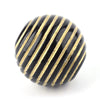 BD299 - 60 pcs Gold and Black Acrylic Round Striped Spacer Beads - 19mm - Fits Paracord and European Cords! Hole Size: 5mm