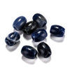 BD434 - 10 pcs Mix of Smooth Gemstone Natural Stone Barrel Spacer Beads - 16mm x 12mm - Large Hole: 4.5mm - Fits European Cords and Paracord!