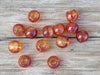 BD440 - 100 pcs Amber Acrylic Imitation Gemstone Rondelle Ball Spacer Beads - 10mm - Large Hole: 5mm - Fits European Cords and Paracord!