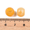 BD447 - 10 pcs Yellow Topaz Jade - Natural Gemstone - 10mm - Large Hole: 5mm - Fits European Cords and Paracord!