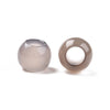 BD448 - 10 pcs Gray Agate - Natural Gemstone - 10mm - Large Hole: 5mm - Fits European Cords and Paracord!