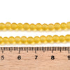 BD451 - 4mm Yellow Frosted Glass Round Beads - 31.4" strand (80cm) - Approx 200 beads per strand - Hole Size: 1.1mm