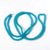 BD457 - 4mm Aqua Blue Frosted Glass Round Beads - 31.4" strand (80cm) - Approx 200 beads per strand - Hole Size: 1.1mm