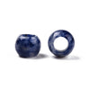 BD462 - 10 pcs Blue Spot Jasper Agate - Natural Gemstone - 10mm - Large Hole: 5mm - Fits European Cords and Paracord!