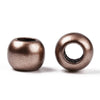 BD467 - 100 pcs Ash Brown Matte Acrylic Smooth Ball Spacer Beads - 10mm - Large Hole: 4.8mm - Fits European Cords and Paracord!