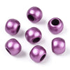 BD477 - 100 pcs Orchid Purple Matte Acrylic Smooth Ball Spacer Beads - 10mm - Large Hole: 4.8mm - Fits European Cords and Paracord!