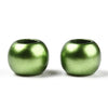 BD510 - 100 pcs Green Matte Acrylic Smooth Ball Spacer Beads - 10mm - Large Hole: 4.7mm - Fits European Cords and Paracord!