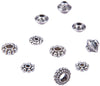 BD552 - 300 Beads - 6mm-7.5mm Assortment Box of Antique Silver Tibetan Alloy Rondelle Beads - Hole Size: 1mm-3.5mm - 6 Styles!