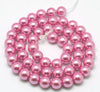 BD737 - 10mm Pastel Pink Glass Pearl Imitation Round Beads - 15 inch strand - Approx 42 beads per strand - Hole Size: 1.5mm (Copy)