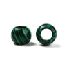 BD738 - 10 pcs Green Synthetic Malachite Rondelle Ball Spacer Beads - 10mm - Large Hole: 5mm - Fits European Cords and Paracord!