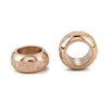 BD858 - 10 pcs 201 Stainless Steel Frosted Spacer Beads- 8mm x 4mm - Hole: 5mm - Ion Plated Rose Gold - Tarnish Resistant! Fits Paracord and European Cords!