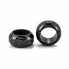 BD859 - 10 pcs 201 Stainless Steel Frosted Spacer Beads- 8mm x 4mm - Hole: 5mm - Black - Tarnish Resistant! Fits Paracord and European Cords!