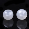BD864 - 100 pcs White Smooth Acrylic Ball Spacer Beads - 12mm - Large Hole: 6mm - Fits European Cords and Paracord!